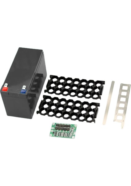 Li-Ion 18650 3s 7p 12V 21LI Akü Kutusu Seti - Siyah