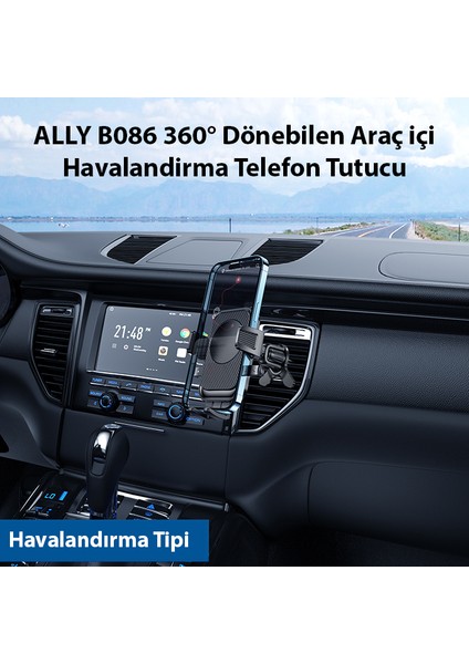 B086 360° Dönebilen Araç Içi Havalandirma Telefon Tutucu