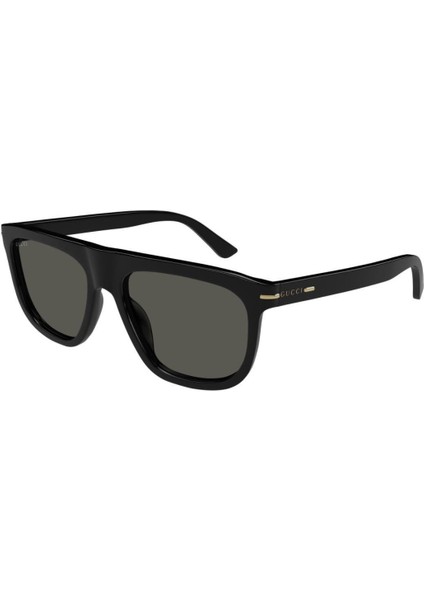Gg 1726S 001 56 Unisex Oval Siyah Kemik Güneş Gözlüğü