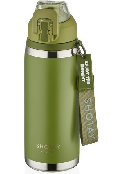 Camping Çelik Termos Matara 750ML Yeşil