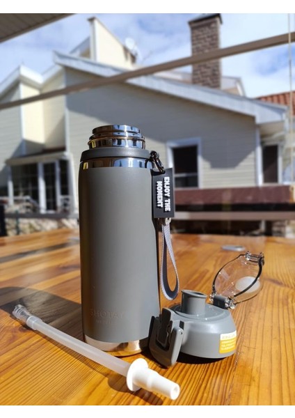 Camping Çelik Termos Matara 750ML Yeşil fırsatları