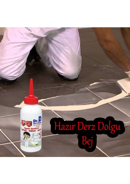 Fayans Arası (BEJ RENK) Hazır Derz Dolgusu 200 gr Tamir Derz Yenileme Dolgusu