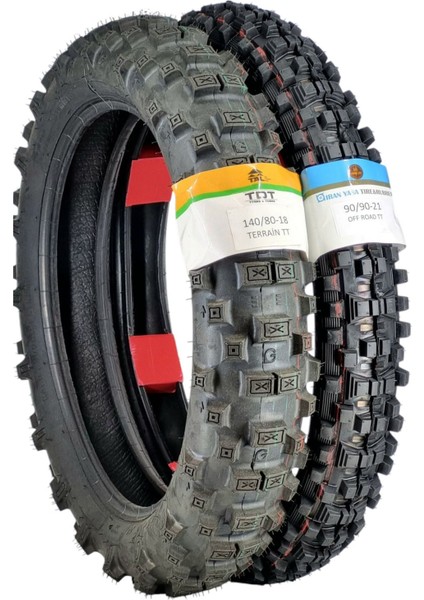 IRAN YASA TIRE & RUBBER YAMAHA VR, KTM, BETA RR250, 140/80-18 TT Ve 90/90-21 TT Enduro Lastik Seti