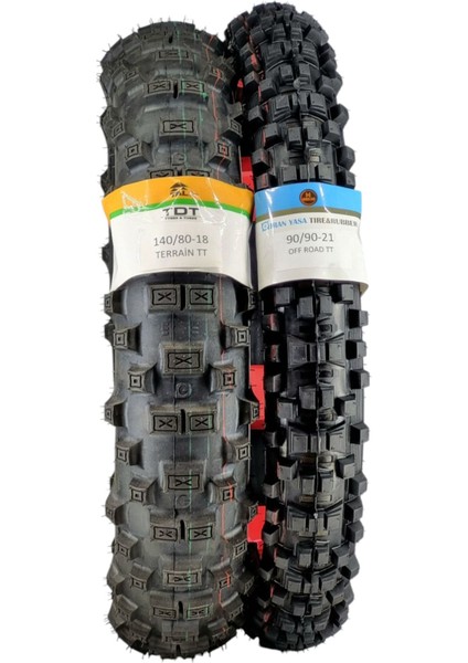 IRAN YASA TIRE & RUBBER YAMAHA VR, KTM, BETA RR250, 140/80-18 TT Ve 90/90-21 TT Enduro Lastik Seti fiyatları