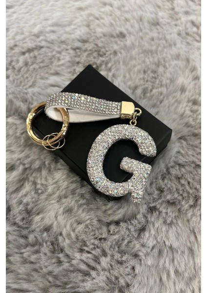 ANH007 Zirkon Taşlı G Harf Anahtarlık