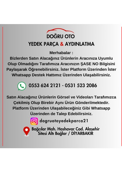 Toyota Corolla Ledli Dış Sağ Stop 2017-2018-2019 Uyumlu modelleri