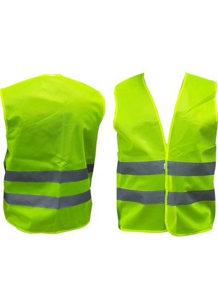 Reflektörlü Sarı Yelek Fermuarlı - Xl Beden