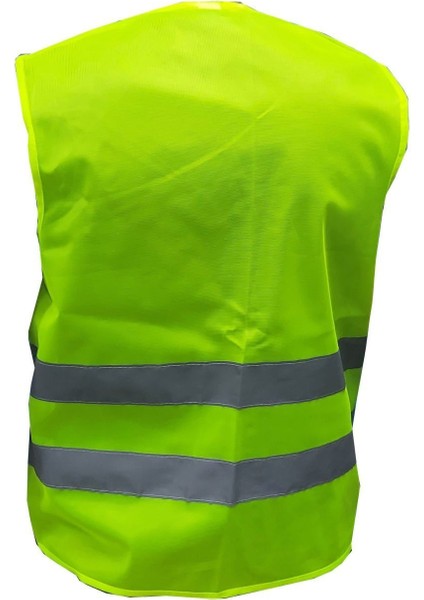 Reflektörlü Sarı Yelek Fermuarlı - Xl Beden
