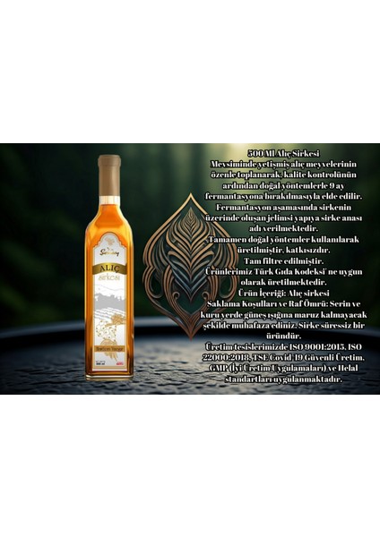 Doğal Alıç Sirkesi 500 Ml.