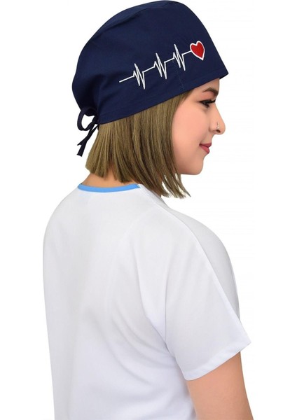 Lacivert Kalp Ritimli Doktor Hemşire Hastane Medikal Cerrahi Bone