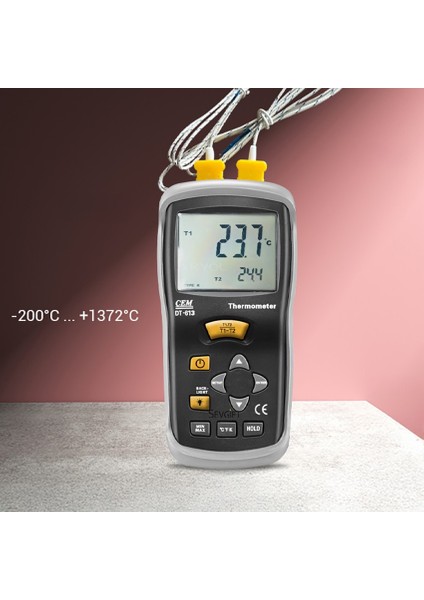 Cem DT613 K Tipi Prob Bağlanabilen 2 Kanallı Termometre