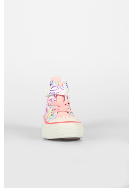 Ada Desenli Kız Okul Öncesi Beyaz/pembe Sneaker