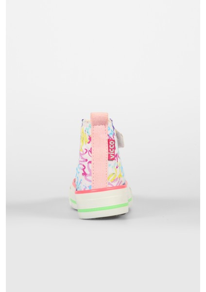 Ada Desenli Kız Okul Öncesi Beyaz/pembe Sneaker