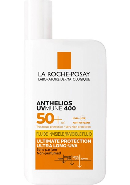 Anthelios Uvmune 400 Invisible Fluid SPF50+ Güneş Koruyucu 50 ml