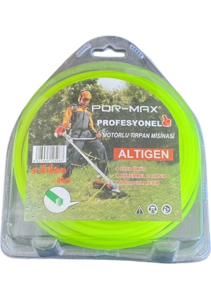 Motorlu Tırpan Misinası Altıgen 3.3 mm 41 m