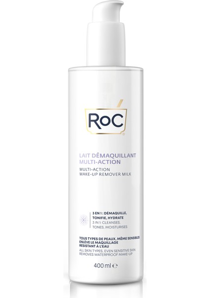 Multi-Action Make-Up Remover Milk Nemlendirici 3'ü 1 Arada Makyaj Çıkarma Sütü 400 ml