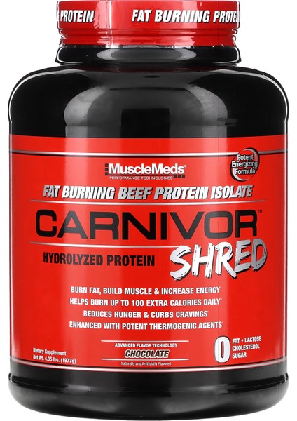 Carnivor Shred Hydrolyzed Beef Protein + Fat Burner 1977 G