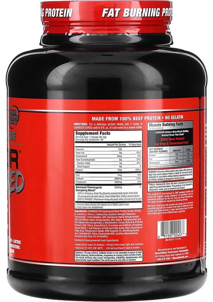 Carnivor Shred Hydrolyzed Beef Protein + Fat Burner 1977 G