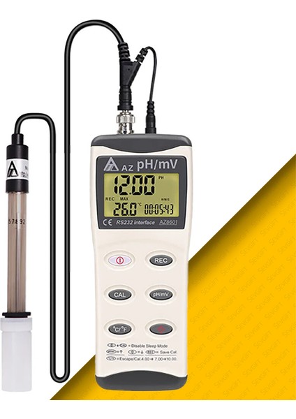 Az 8601 Tek Prob İle Ph ve Orp Ölçer | Bnc Bağlantılı