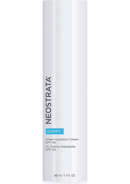 Clarify Sheer Hydration SPF40 Yağlı Ciltler Için Güneş Kremi 50 ml