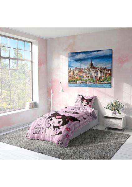 Kuromi Temalı Pembe Nevresim Takımı (Çarşafsız) fiyatları