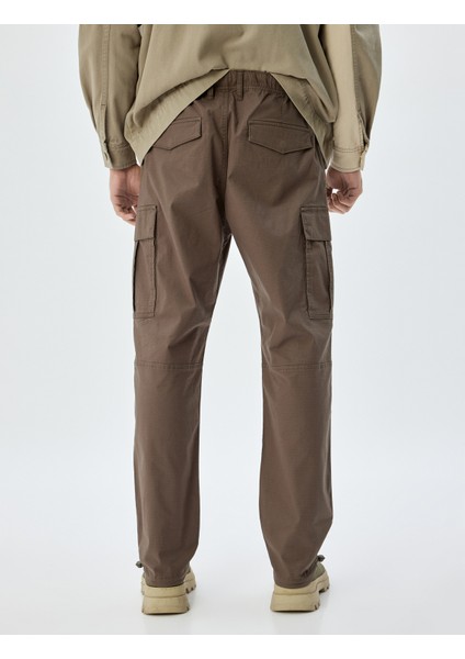 Paraşüt Pantolon Oversize Beli Bağcıklı Kargo Cep Detaylı Pamuklu fırsatları