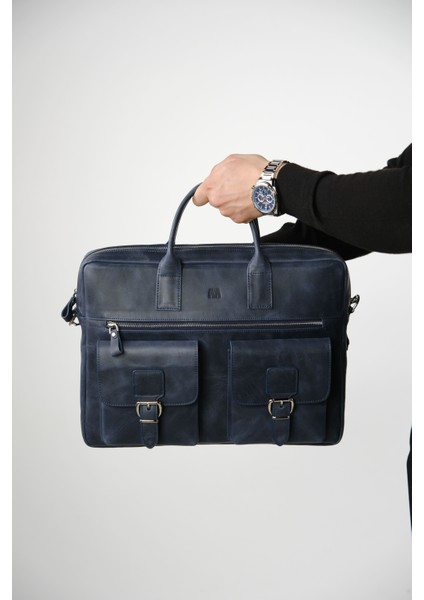 Hakiki Deri Laptop El Çantası | Loreen 2230 - Tiguan Lacivert fiyatları