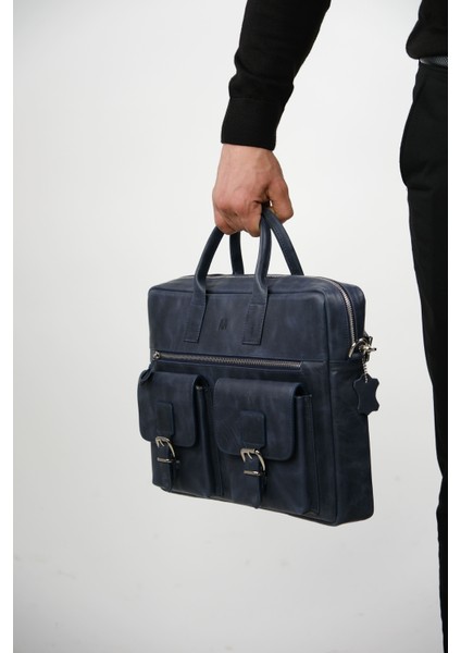 Hakiki Deri Laptop El Çantası | Loreen 2230 - Tiguan Lacivert fırsatları