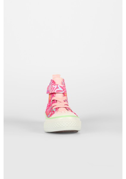 Ada Desenli Kız Bebek Fuşya Sneaker
