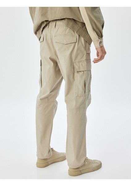 Paraşüt Pantolon Oversize Beli Bağcıklı Kargo Cep Detaylı Pamuklu fırsatları