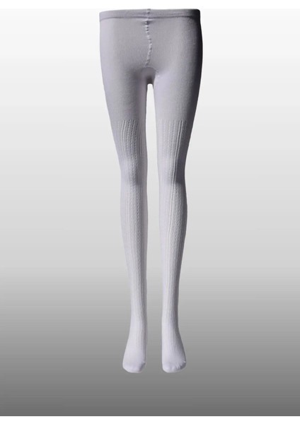 Kız Çocuk Karina Örgü Pamuklu Mevsimlik Beyaz Renkli Külotlu Çorap fırsatları