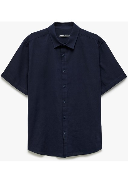 Kısa Kollu Pamuklu Regular Fit Klasik Gömlek