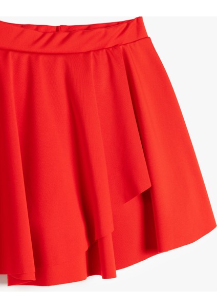 Beli Lastikli Pileli Kruvaze Mini Şort Etek modelleri