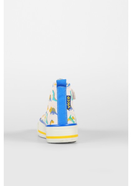Ada Desenli Erkek Okul Öncesi Beyaz/saks Mavi Sneaker