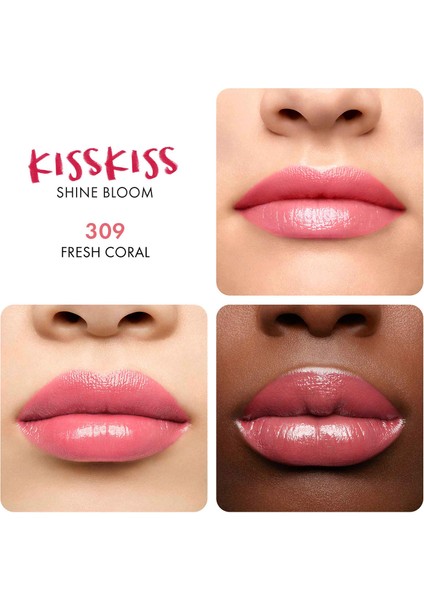 Kiss Kiss Shine Bloom 309 Fresh Coral Ruj modelleri