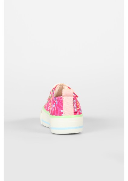 Done Desenli Kız Okul Öncesi Fuşya Sneaker