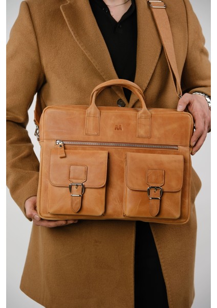 Hakiki Deri Laptop El Çantası | Loreen 2230 - Tiguan Camel fiyatları
