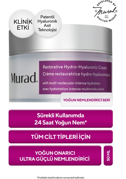 Restorative Hydro-Hyaluronic cream - Yoğun Onarıcı Ultra Güçlü Nemlendirici 50ML