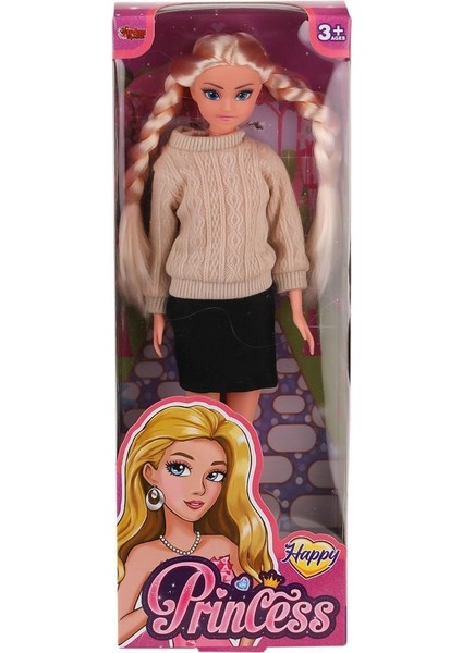 WG-115527 Kazaklı Örgü Saçlı Bebek 29 cm -Vardem Oyuncak