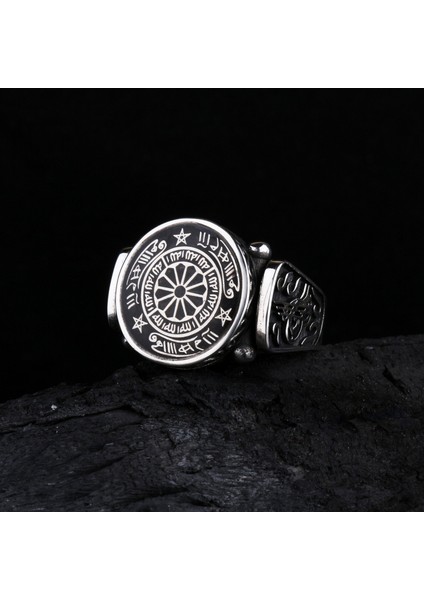 925 Ayar Gümüş Osmanlı Tuğralı Rufai Gülü Erkek Yüzük fırsatları