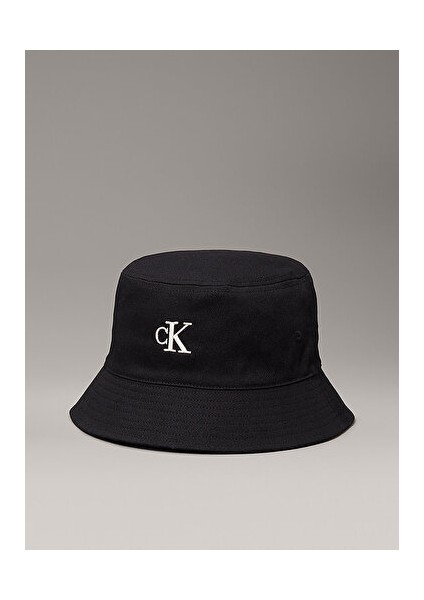 Embroıdered Monogram Bucket Hat
