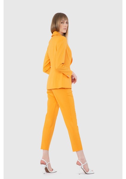 Fit Kesim Blazer Tek Düğmeli Turuncu Ceket fiyatları