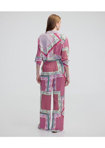 Desenli Wide Leg Fit Pantolon Is1250003063033