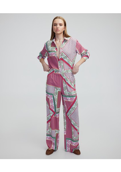 Desenli Wide Leg Fit Pantolon Is1250003063033 fiyatları
