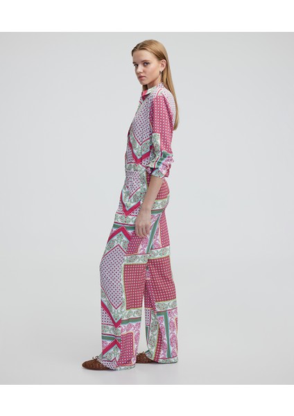 Desenli Wide Leg Fit Pantolon Is1250003063033 modelleri