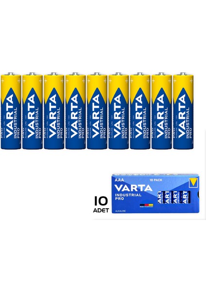 Varta Endüstriyel Pro Alkaline Aaa Ince Pil 10'lu Paket
