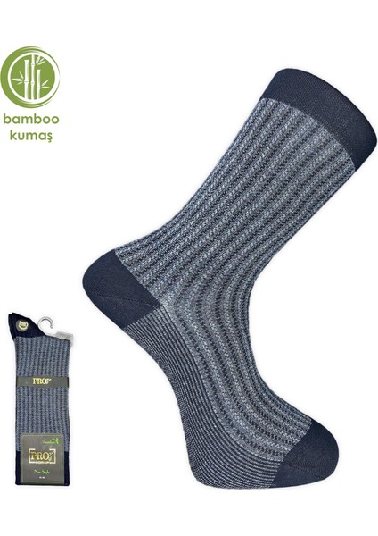 Pro Çorap Gence Bambu Erkek Çorabı Mavi (17101-R2)