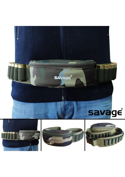 SAVAGE HH06067 Fişeklikli Bel Çantası Kamuflaj