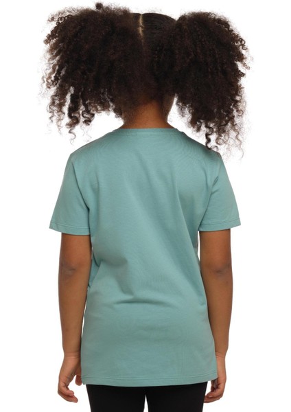 Çağla Yeşil Basic Unisex Çocuk Sıfır Yaka Kısa Kollu Tişört modelleri