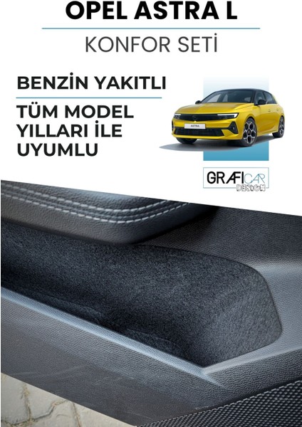 Opel Astra L Konfor Seti / Benzinli Uyumlu Araç Içi Eşya Saklama Cepleri Kumaş Kaplama Ses Giderici Set